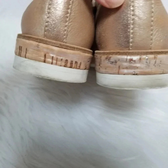 AGL 36 Juliet  Calf Leather Rose Metallic Oxfords Cork Rubber Soles - Picture 5 of 16